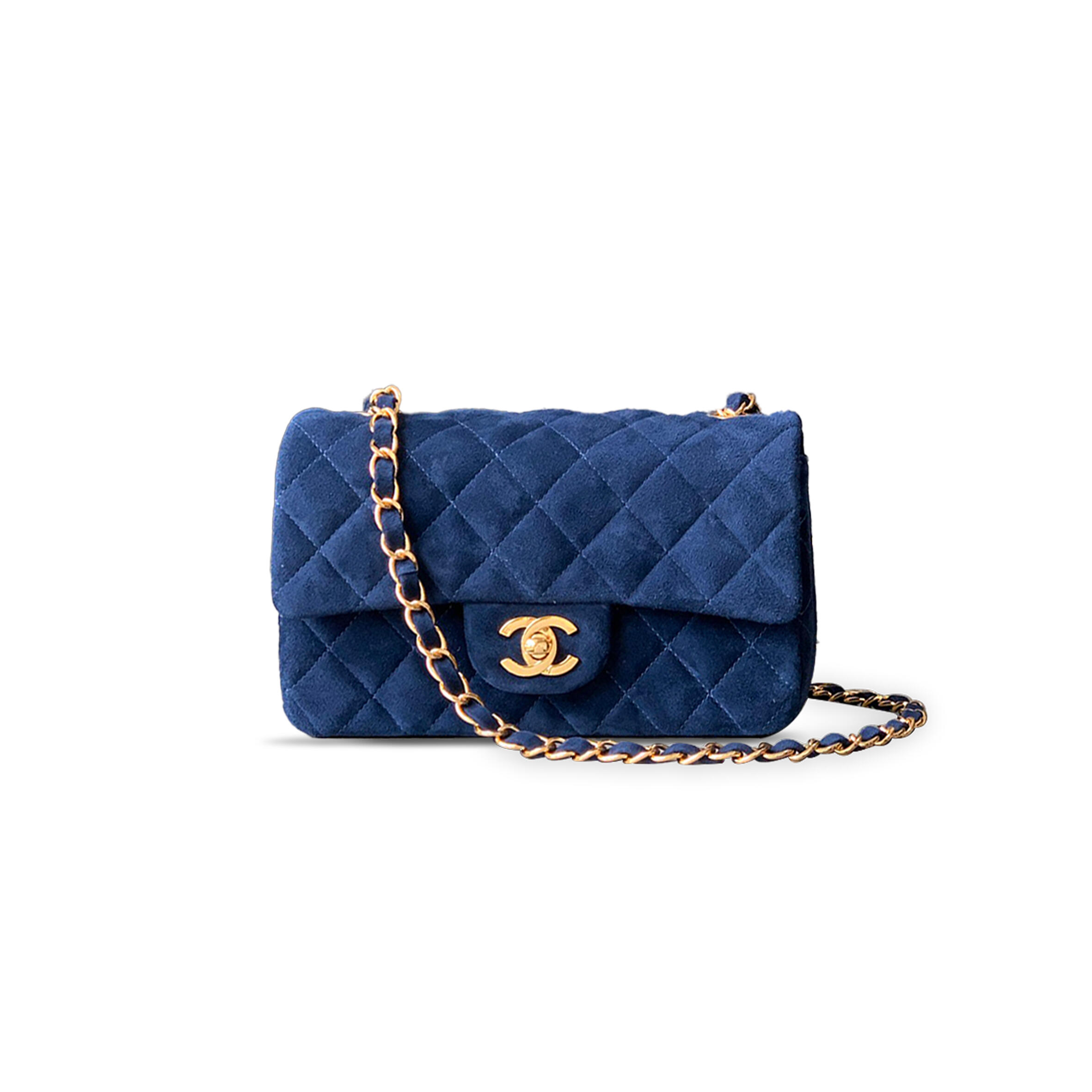 CHANEL MASTER SUEDE SMALL DOUBLE FLAP SHOULDER BAG 306491 (20*12*6cm)